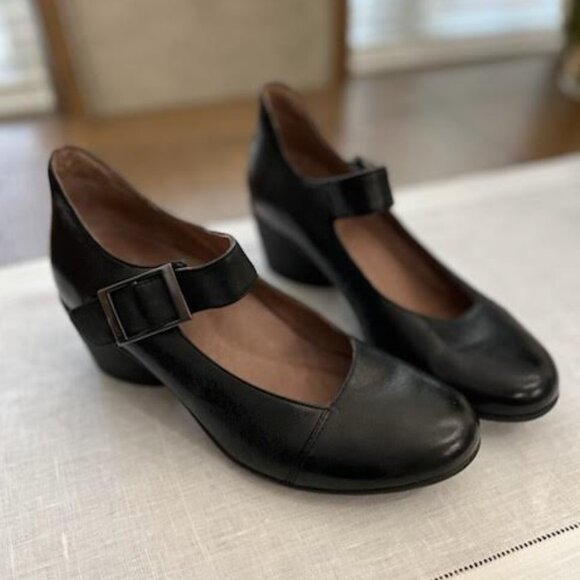 DANSKO Roxanne Mary Jane Black Leather Pumps Women's SZ 8.5 - 9 US EUR 39 - Picture 1 of 9